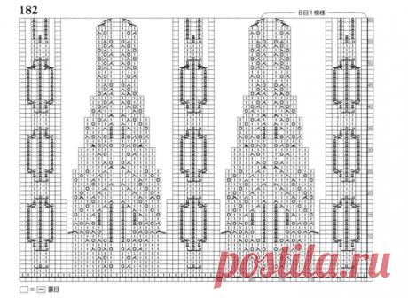 УЗОРЫ С РАСШИРЕНИЕМ ВЯЗАНЫЕ ПО КРУГУ(спицы)