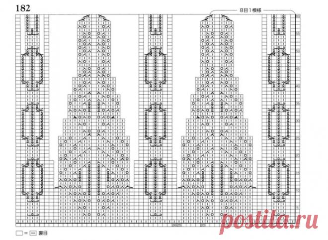 УЗОРЫ С РАСШИРЕНИЕМ ВЯЗАНЫЕ ПО КРУГУ(спицы)