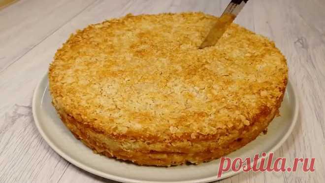 Пирог из Овсяных Хлопьев с Яблоками ЗА 10 МИНУТ + Выпечка