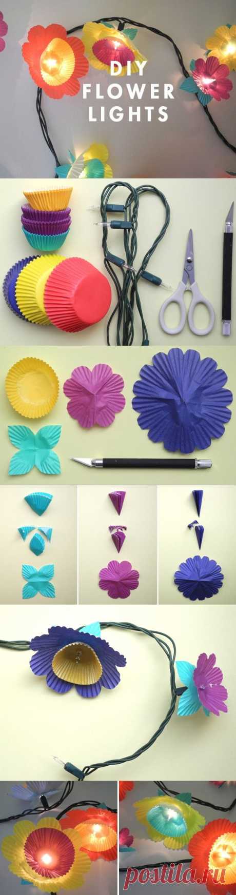 Una gran idea para decorar su habitación con luces...