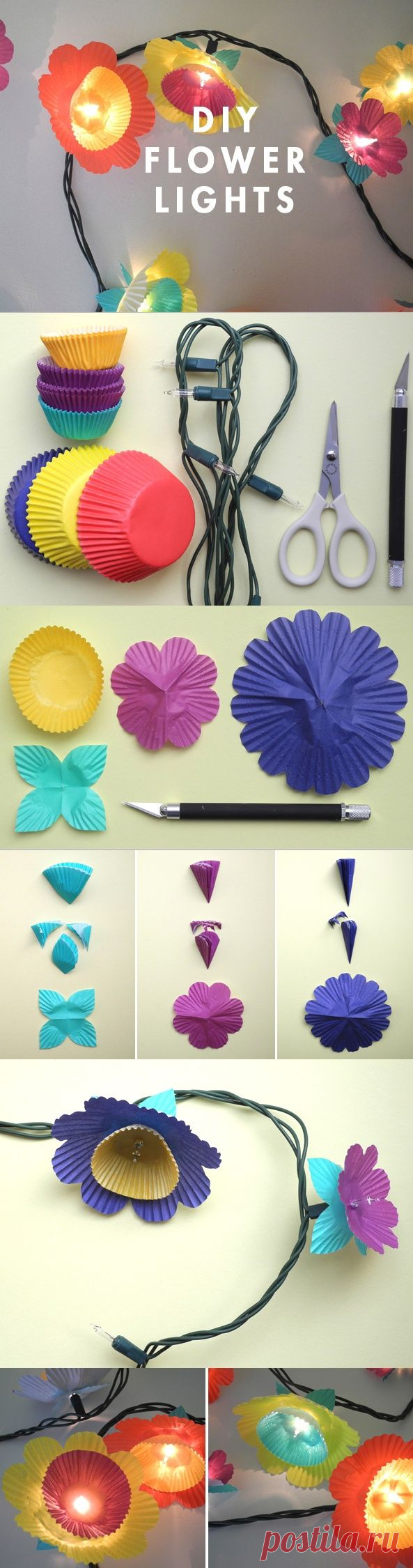Una gran idea para decorar su habitación con luces...