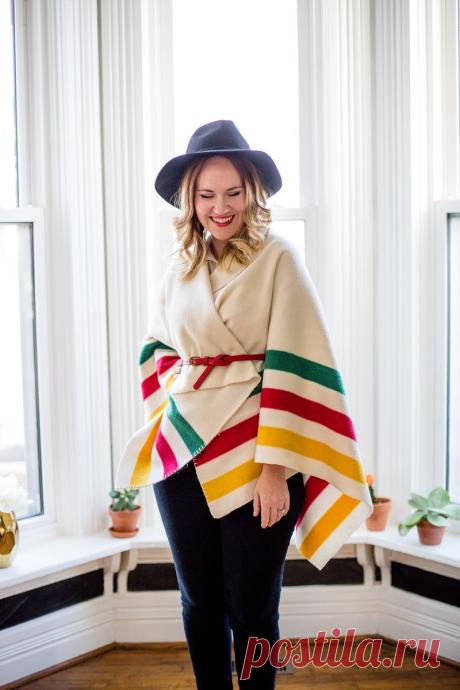 Try This: No-Sew Sweater Wrap - A Beautiful Mess