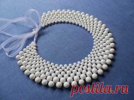 DIY:Воротник из бусин своими руками
