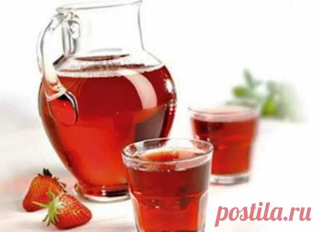 Компот из черешни и клубники / Простые рецепты