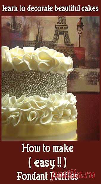 Make Fondant Ruffle “flowers” | Little Delights Cakes