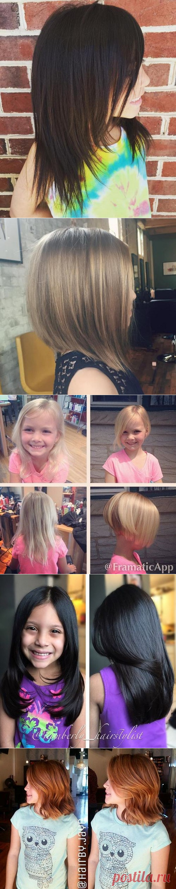 Модные стрижки для девочек на разную длину волос 2017-2018 – фото идеи