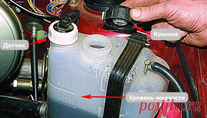 Расширительный бачок системы охлаждения двигателя: где находится