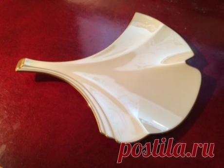 Noritake Ivory China Leaf Shaped Candy Dish with Gold Trim | eBay 88$