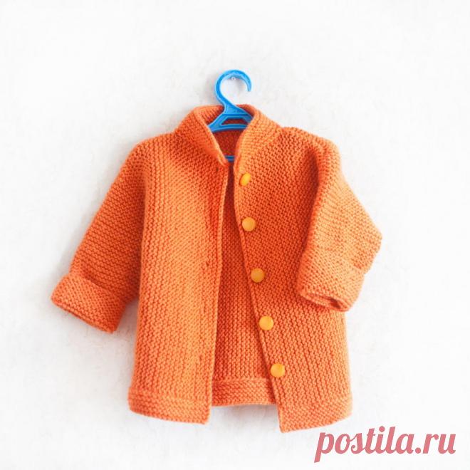 «Вязанный кардиган красивого сочного оранжевого цвета на ребенка 3-5 лет. Авторская работа, ручная вязка» — карточка пользователя demonessa.lilith в Яндекс.Коллекциях