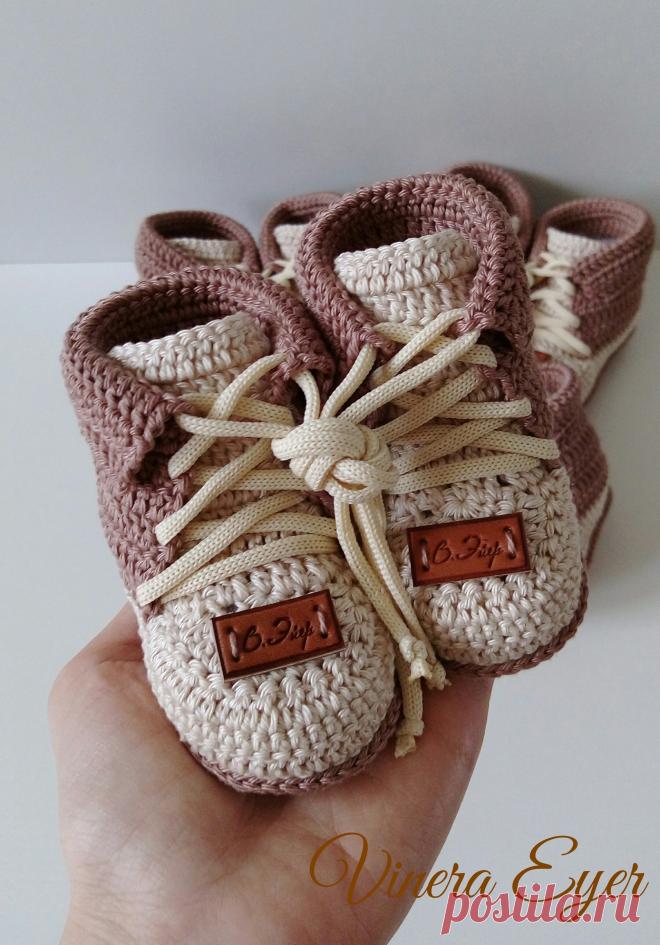 Пинетки Уни-бутс крючком схема вязания: пошаговое описание от Винеры Эйер