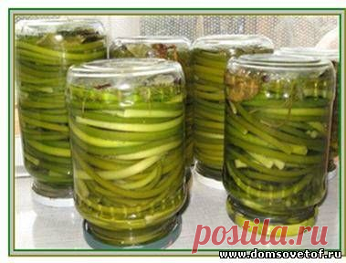 Консервированные овощи. Рецепты на зиму. Маринованный чеснок. Маринованные стрелки чеснока