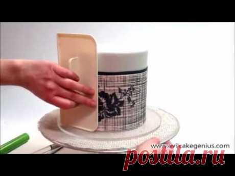 Rose Linen Cake Stencil - Evil Cake Genius