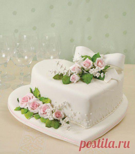 Украшение свадебного торта розами | Уроки лепки