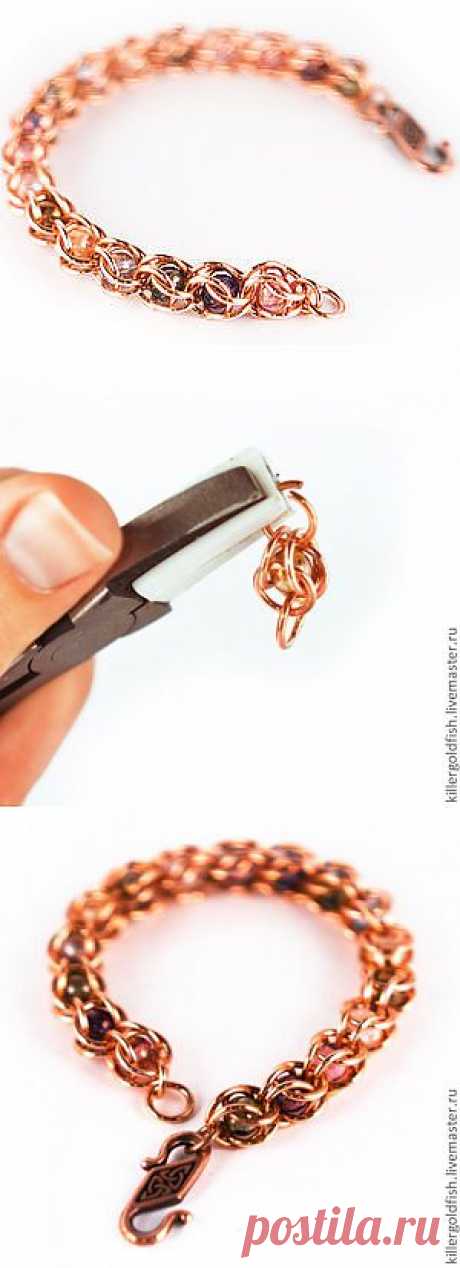 Браслет в технике 'Captive chainmaille' - Ярмарка Мастеров - ручная работа, handmade