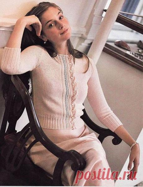 Винтажный розовый кардиган.