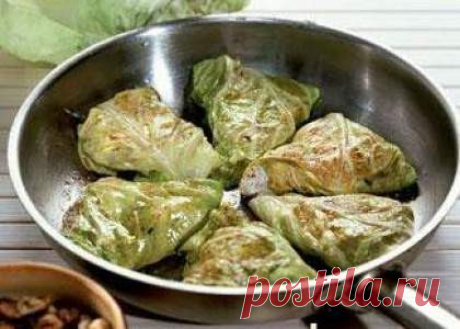 Капустные конвертики с гречкой (постное блюдо)