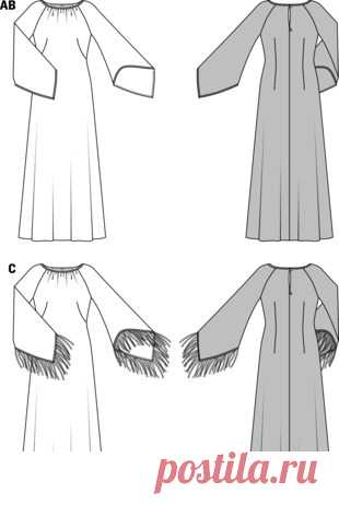 Платье расклешенного силуэта - выкройка № 6892 из журнала 14/2015/2016 Каталог Burda – выкройки платьев на Burdastyle.ru
