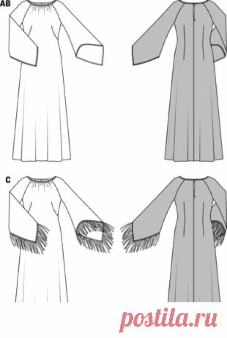 Платье расклешенного силуэта - выкройка № 6892 из журнала 14/2015/2016 Каталог Burda – выкройки платьев на Burdastyle.ru