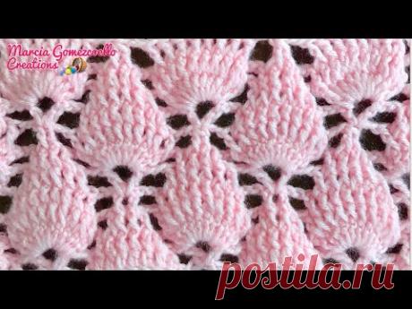 TEJIDOS A CROCHET: Hojas en Relieve/ HOW TO CROCHET: Leaves in Relief - YouTube
