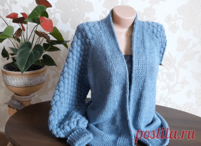 Кардиган спицами “Пузырьки” (Вязание спицами) – Журнал Вдохновение Рукодельницы
