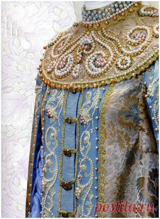 (18) This is a Russian gown, but it's very similar to Byzantine. | Russian Beaded Embroidery