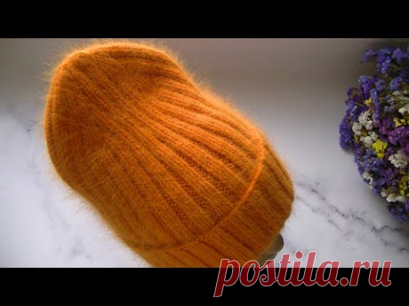 ПОПУЛЯРНАЯ ШАПОЧКА РЕЗИНКОЙ 2*2 С МОДНОЙ МАКУШКОЙ !!!МОДНО, СТИЛЬНО,КРАСИВО!!!