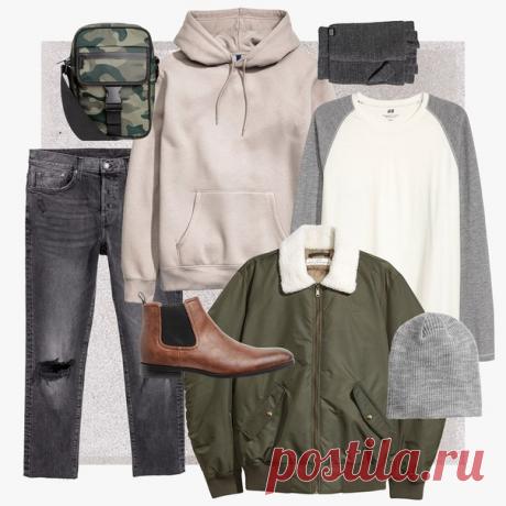 В новом осеннем сезоне отдайте предпочтение моделям с элементами стиля милитари - оттенки хаки и камуфляжный принт прекрасно сочетаются со стильным темным денимом и удобными толстовками. #HM #HMMan