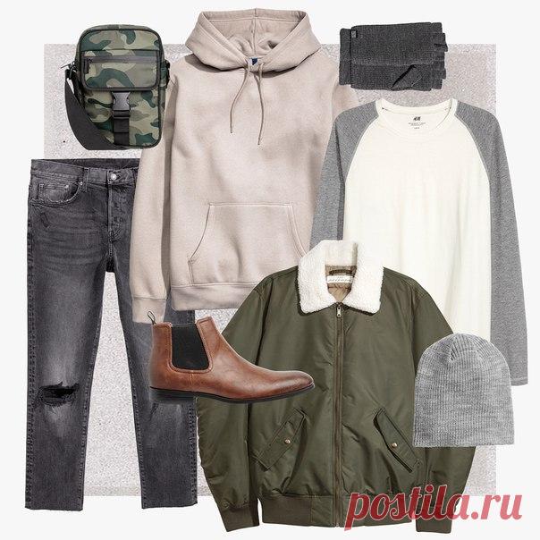 В новом осеннем сезоне отдайте предпочтение моделям с элементами стиля милитари - оттенки хаки и камуфляжный принт прекрасно сочетаются со стильным темным денимом и удобными толстовками. #HM #HMMan