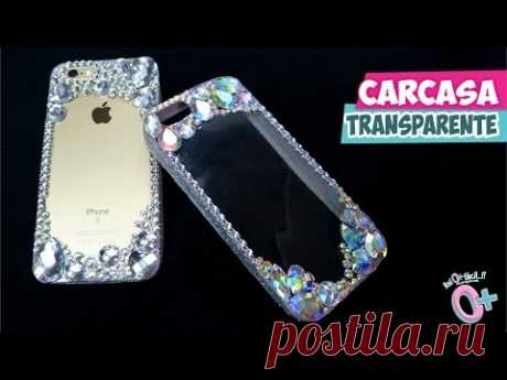 DIY✔ FUNDAS TRANSPARENTES CASERAS con CRISTALES★Así o más fácil★