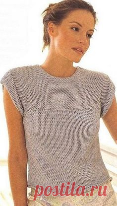 Summer top knitted with large needles                                                                                                                                                     More