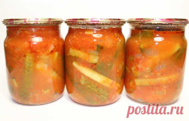 Огурцы в томатном маринаде 
Всем привет! Сегодня поделюсь очередным вкуснейшим рецептом закруток из огурцов. Прелестные огуречные дольки не оставят вас равнодушными))) Как обычно, рецепт будет достаточно прост и быстр в пригото…