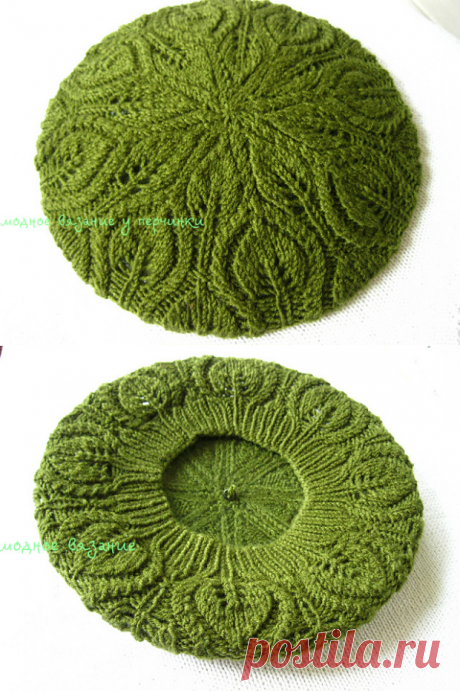 Берет листиками *Foliage Hat* - Модное вязание