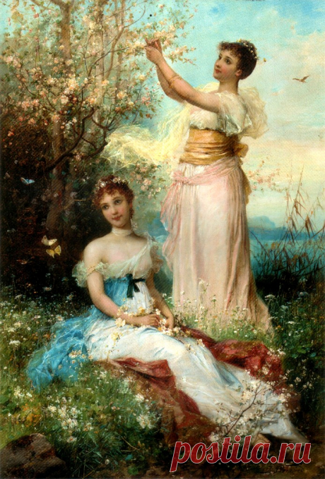 Австрийский художник Ханс Зацка (Hans Zatzka). - ЧУДНЫЕ МГНОВЕНИЯ ВЕСЕЛОГО И ГРУСТНОГО