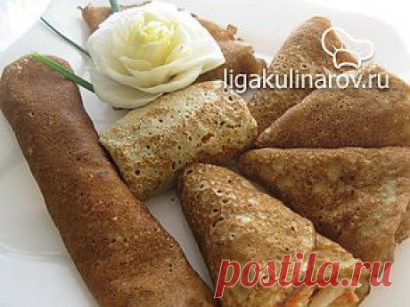 Блины овсяные рецепт пошаговый от Лиги Кулинаров, рецепт овсяных блинов