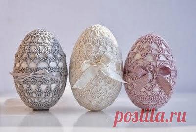 Мастер-класс: пасхальные яйца, схемы обвязки крючком