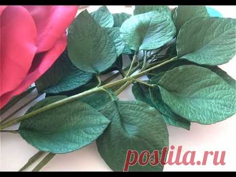 МК как я делаю листья к ростовым розам
