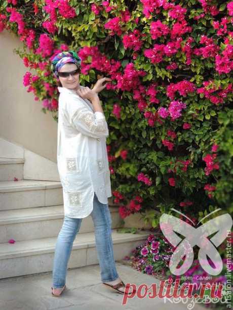 Блуза-рубаха &quot;Жаркое лето&quot; (бохо-прованс)Арт-салон Светланы Кобзевой Блуза &quot;Нежность прованса&quot;