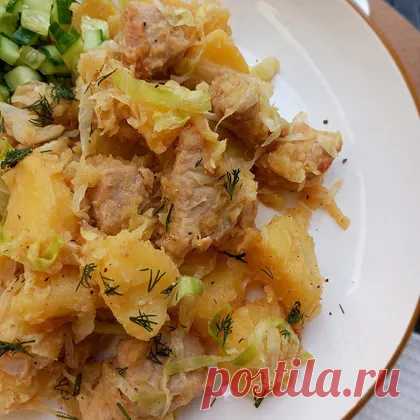 Жаркое из свинины с картофелем и молодой капустой рецепт с фото пошаговый от Любовь Попова - Овкусе.ру