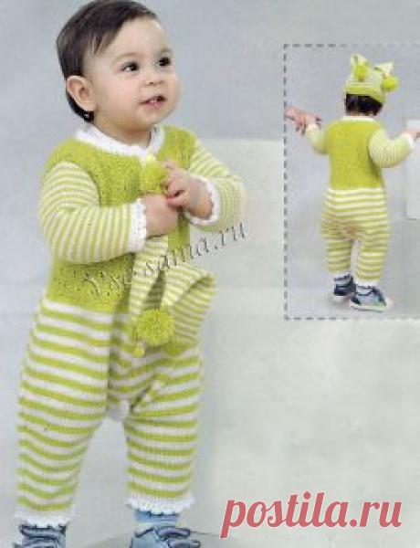 Комбинезон и шапочка для мальчика. Описание, схема и выкройка