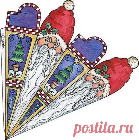 Шаблоны новогодних коробочек для подарка