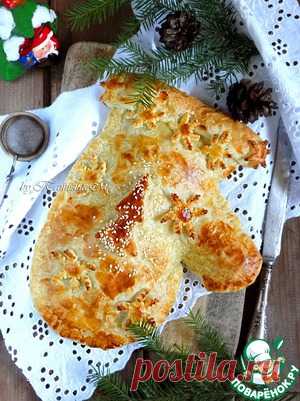Пирог "Рукавица Деда Мороза" - кулинарный рецепт
