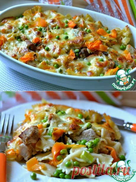 Запеченные макароны - кулинарный рецепт