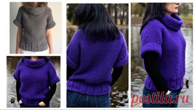 ПОЛЮБИВШИЙСЯ ЖИЛЕТ ПЛАТОЧНОЙ ВЯЗКОЙ.ПОДРОБНЫЙ МК. жилет спицами для женщин. вязание спицами