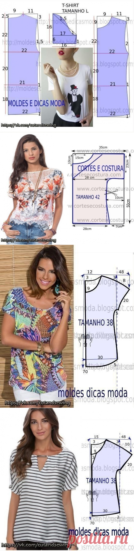 Летние блузки с выкройками