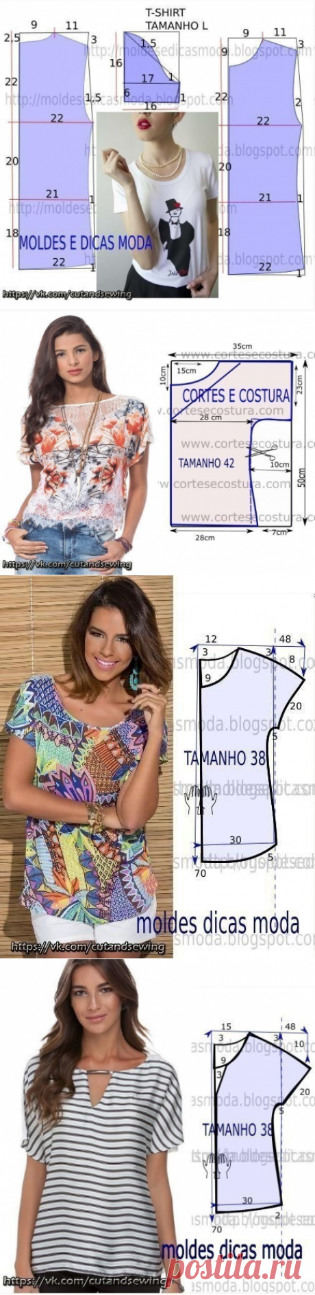 Летние блузки с выкройками