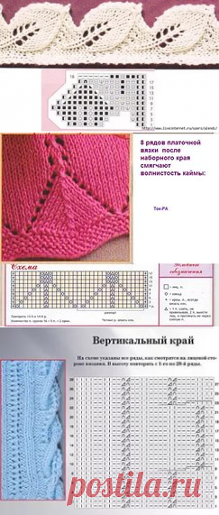коллекция красивых узоров для оформления края спицами: 17 тыс изображений найдено в Яндекс.Картинках