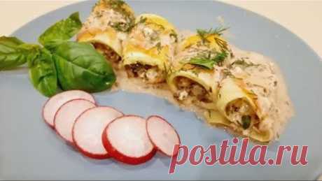 Горячая закуска из молодых кабачков.