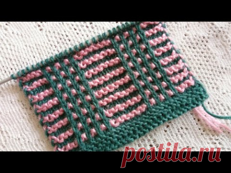 Красивый ленивый жаккард поворотными и круговыми рядами