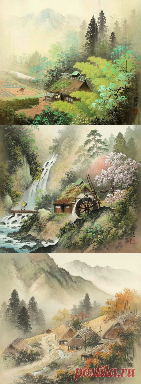 Художник Koukey Kojima. Японские пейзажи