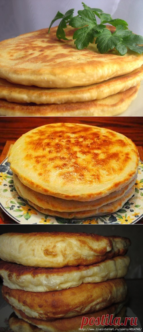 Пышные лепешки на кефире 